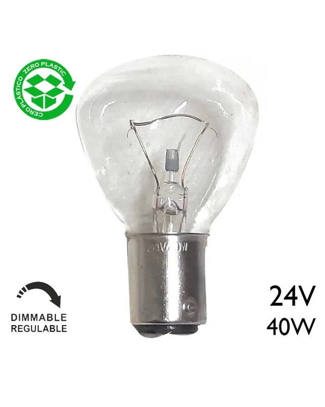 Solo Por Tiempo Limitado Bombilla esférica navegación 40W 24V BA15D 36.60