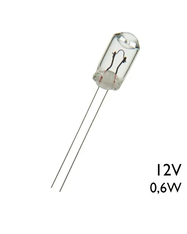 Bombilla conexión hilo T1 12V 0,6W 50MA Venta Final