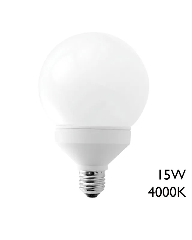 Solo Hoy Bombilla Globo bajo consumo 95mm opal E27 luz blanca 4000K