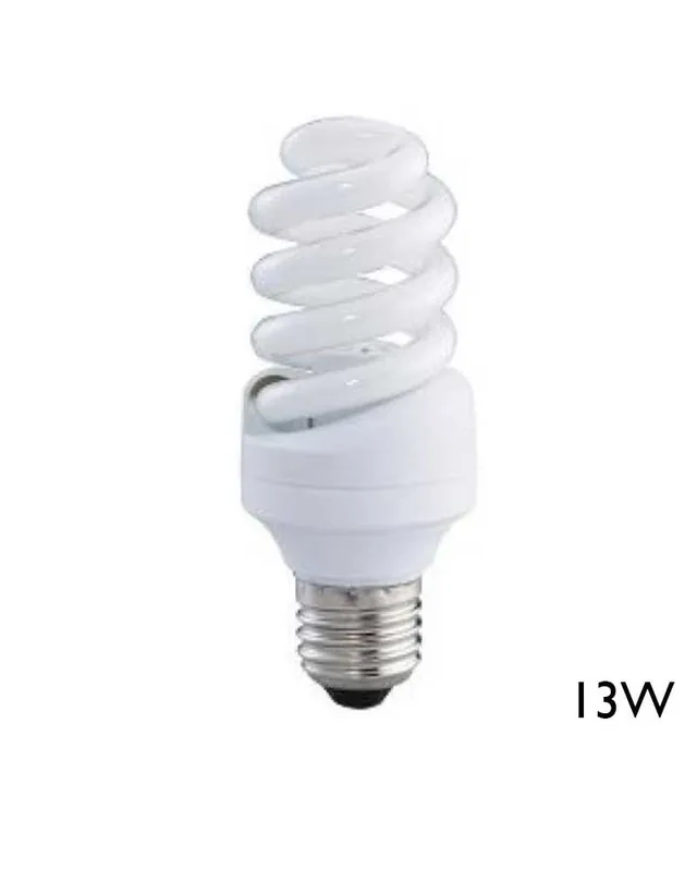 Última Oportunidad Bombilla MINI espiral 13W E27 luz cálida