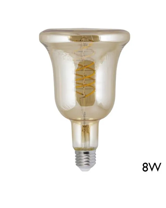 Artesanal Bombilla Ámbar 170mm LED E27 8W 3000K 760Lm