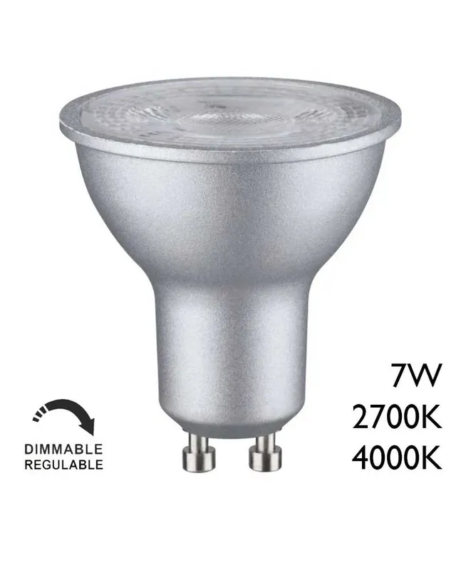 Tendencia Spot Dicroica LED 7W cromo GU10 36º Regulable