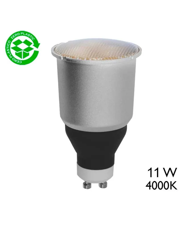 Bombilla bajo consumo GU10 ECSAVER DICROICA PLUS 11W 230V 4000K Liquidación