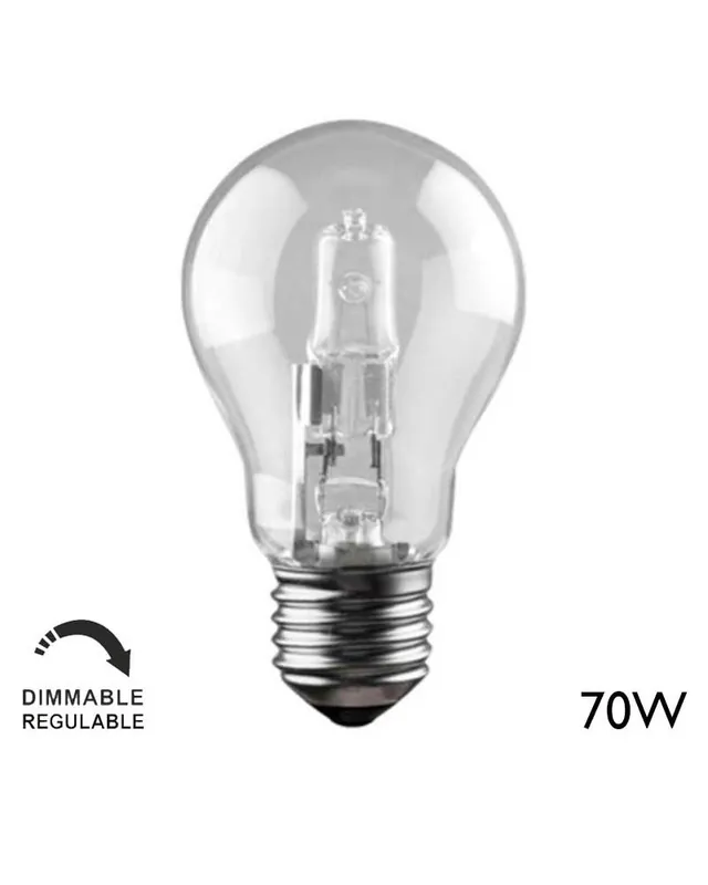 Venta Final Bombilla halógena estándar ECO 70W E27 clara de bajo consumo y regulable