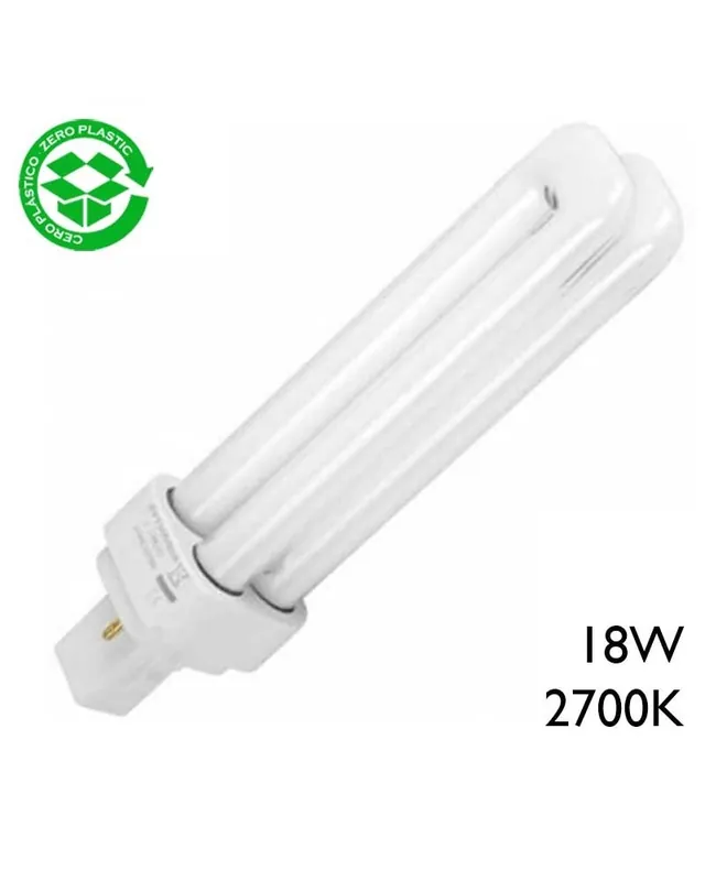 Auténtico Lámpara PL-C 18W G24D-2 2 PIN 2700K