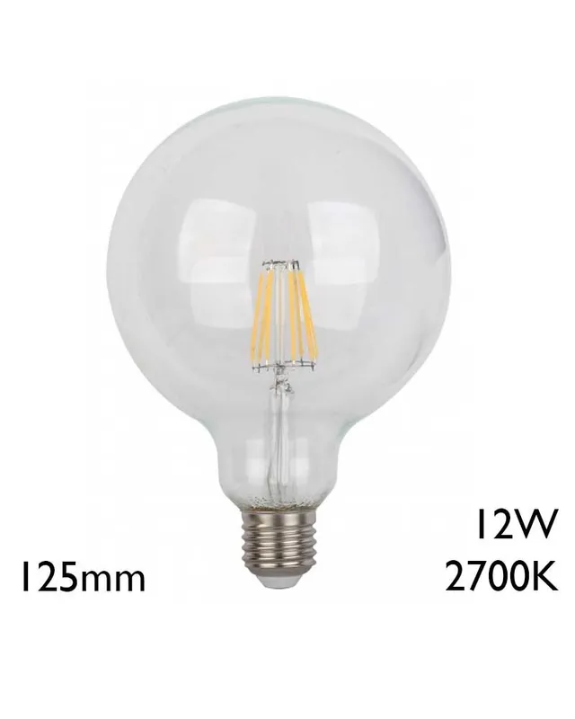Bombilla Globo 125mm LED E27 12W 2700K Ocasión Especial
