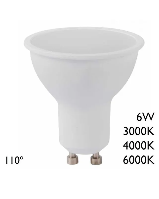 Última Oportunidad Dicroica LED 6W GU10 110º 500Lm 3000ºK 4000ºK 6000ºK