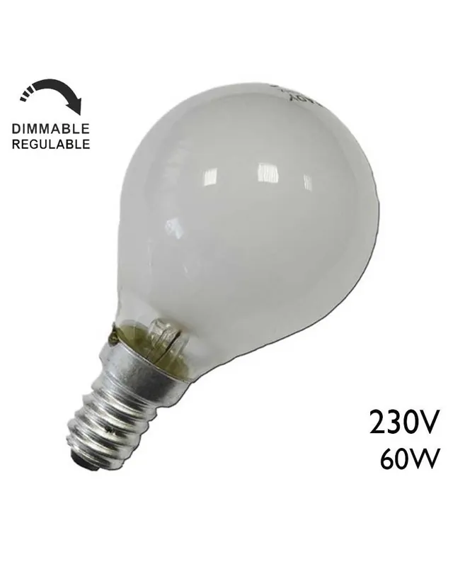 Bombilla esférica opal 60W 230V E14 Exclusivo
