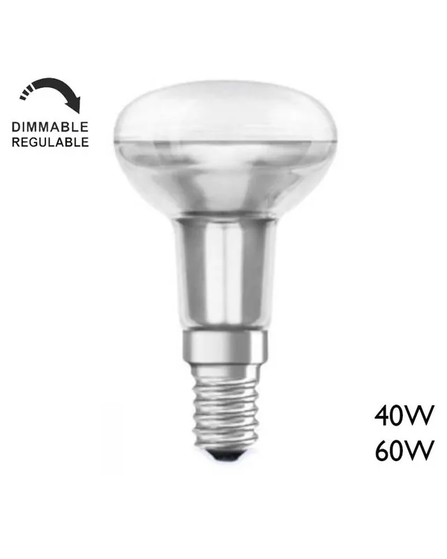 Súper Precio Bombilla reflectora R50 incandescente mate E14 50mm
