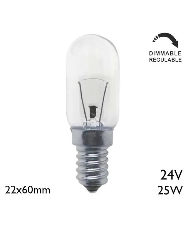 Bestseller Bombilla tubular incandescente clara 25W 24V E14 22x60mm