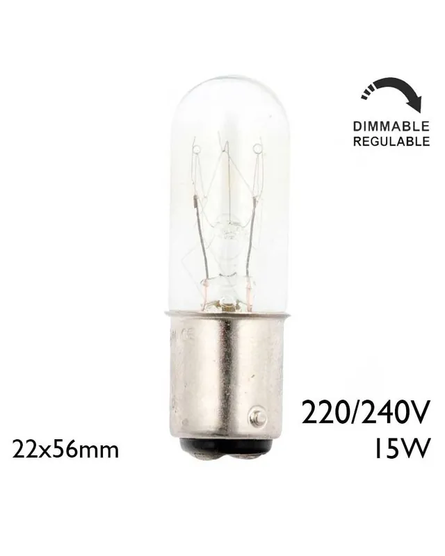 Venta Final Bombilla tubular 22x56 Ba15d 15W 220/240V
