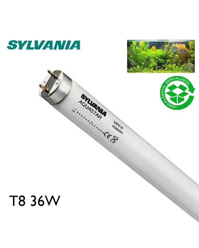 Tubo fluorescente para acuario 36 cm F14W/T8 Aquastar SYLVANIA 14W 10000K Venta Final