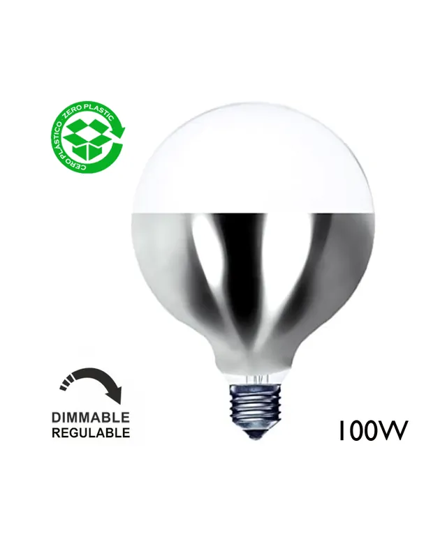 Bombilla Globo Espejo Reflector 95mm incandescente regulable E27 100W 2700K Gran Oferta
