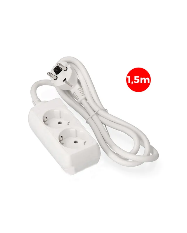 Promoción Exclusiva Base múltiple de 2 tomas Schuko 3x1,5mm