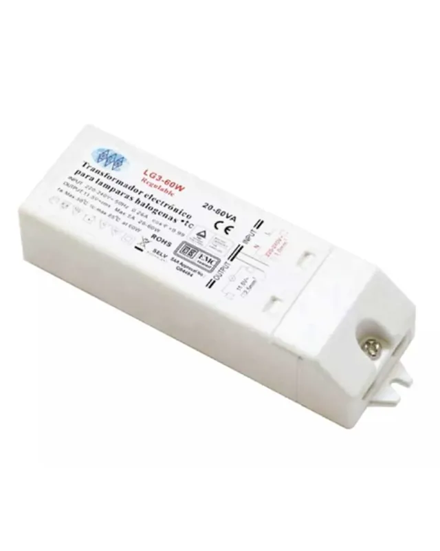 Bestseller Transformador regulable 60W para lámparas de baja tensión