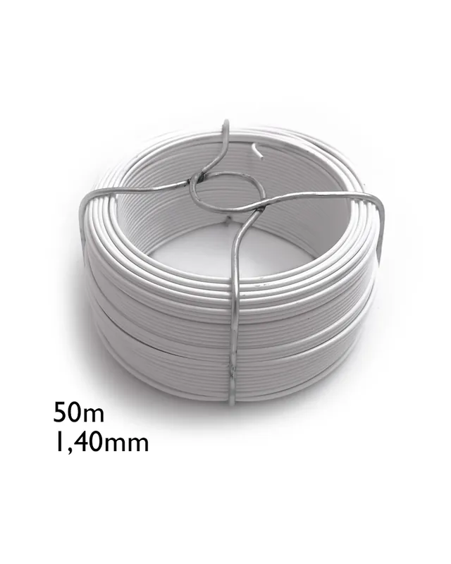 Alambre forrado blanco nº 6 - 1,40mmx50mts Certificado