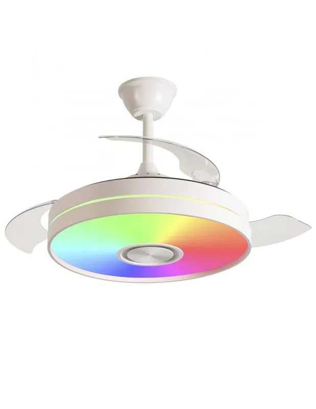 Ventilador Aspas Retráctiles Bluetooth y Altavoz Precio De Fábrica