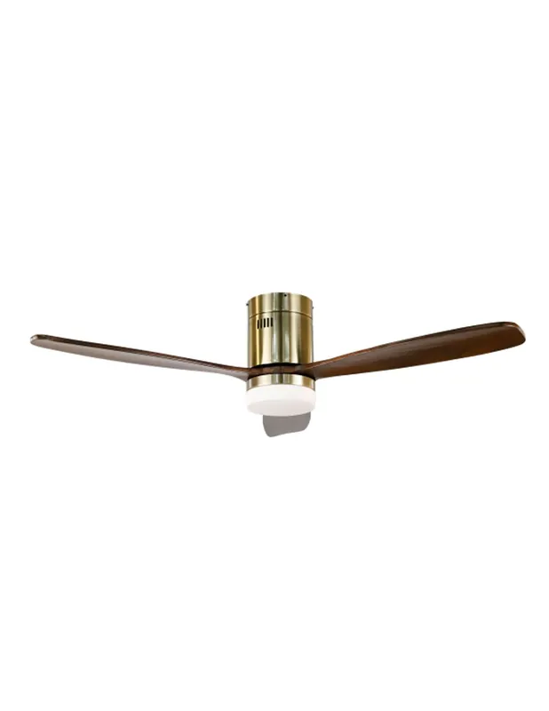 Últimas Unidades Ventilador Dorado y Madera con Poca Altura