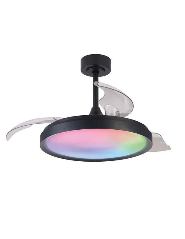 Hecho A Mano Siberia Ventilador Mantra Negro con RGB