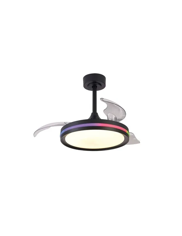 Tendencia North Ventilador de Techo Mantra Negro con CCT y RGB