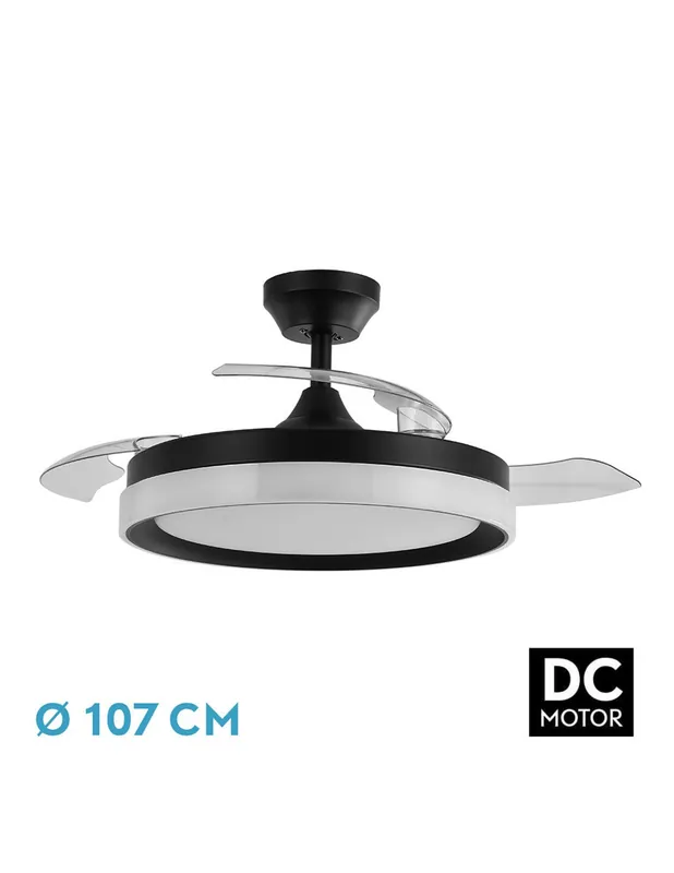 Zenit Ventilador con Aspas Desplegables Negro Oferta Flash