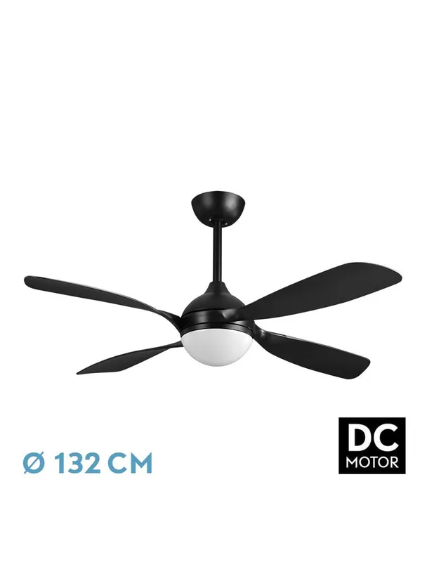 Oferta Lámpara Ventilador Livorno Negro Máxima Calidad
