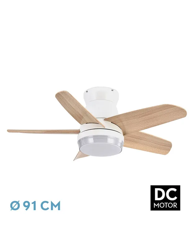 Liquidación Neutrón Ventilador Fabrilamp Blanco Haya