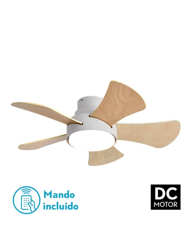 Últimas Unidades Gregario Fabrilamp Ventilador Aspas Reversibles Blanco Haya