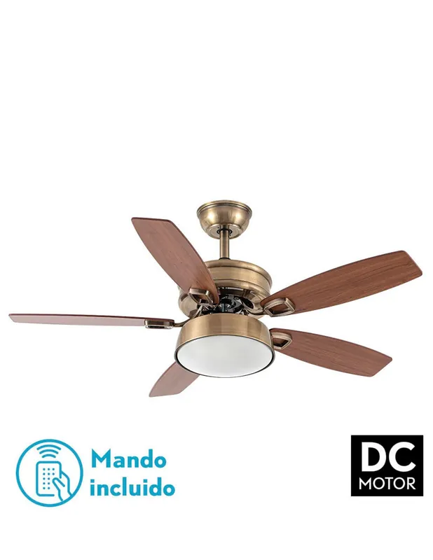 Garantía De Devolución De Dinero Fabrilamp Ventilador Aspas Reversibles Nogal Roble