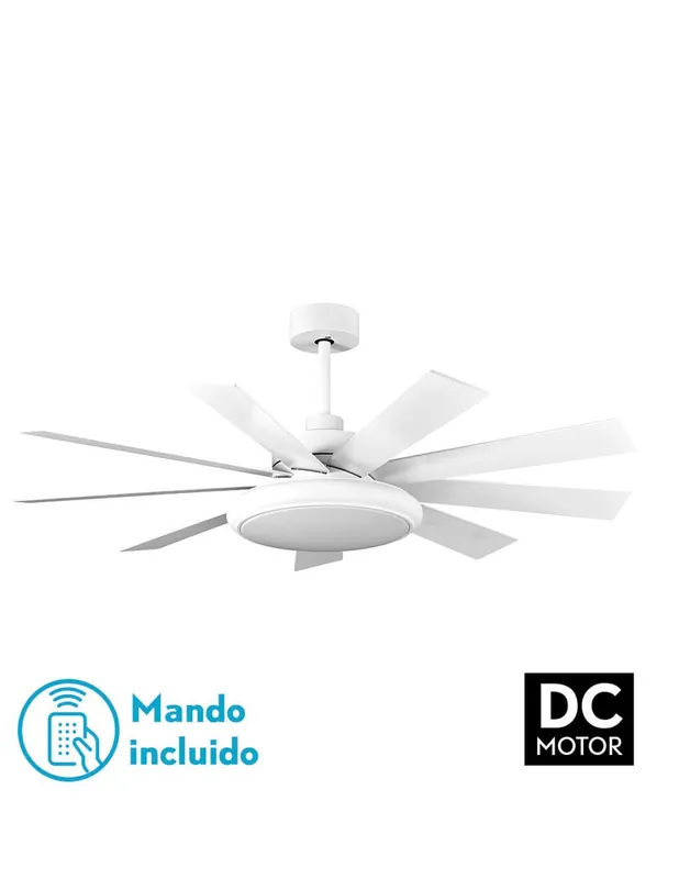 Solo Por Tiempo Limitado Fabrilamp Ventilador Aspas Reversibles Blanco Haya