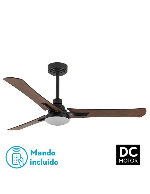 A Buen Precio Fabrilamp Ventilador Negro Aspas Reversibles