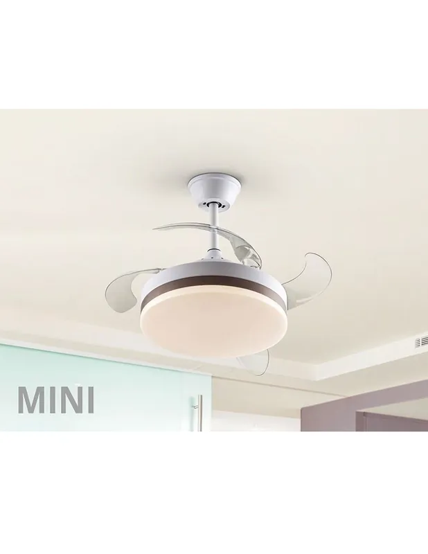 Ventilador Mini Vento Blanco Cinta Bronce Nuevo Modelo
