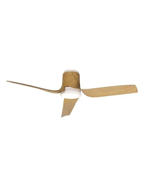 Mayoreo Ushuaia Ventilador Mantra blanco con madera