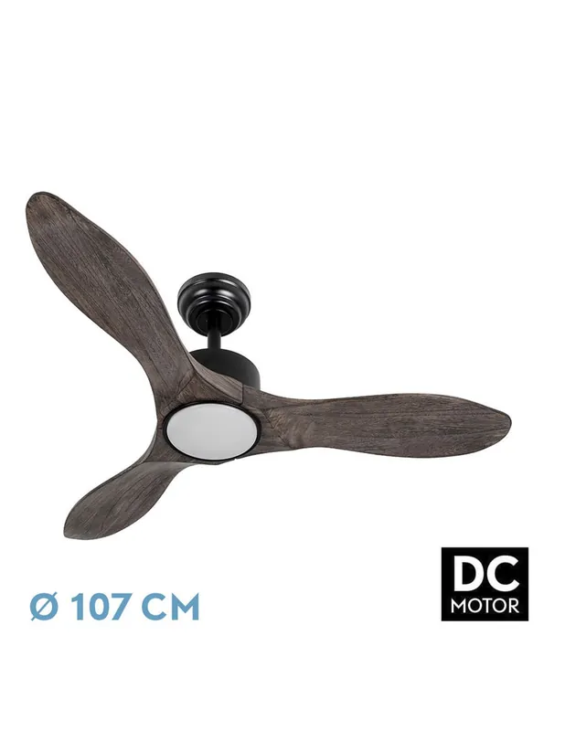 A Buen Precio Segre Ventilador Techo DC Negro Roble