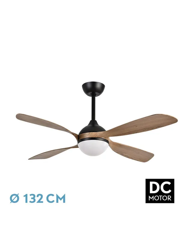 Livorno Lámpara Ventilador Negro Roble Venta Final