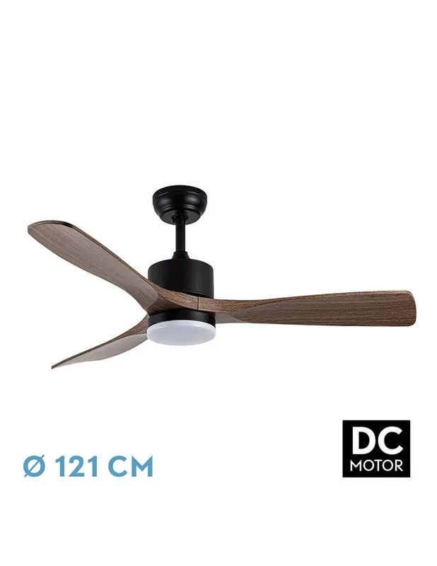 Azabache Ventilador de Techo DC con Mando Hecho A Mano