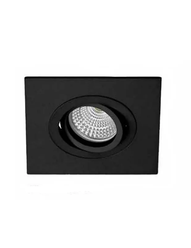 Focos Cuadrado Negro 11CM Precio Bajo
