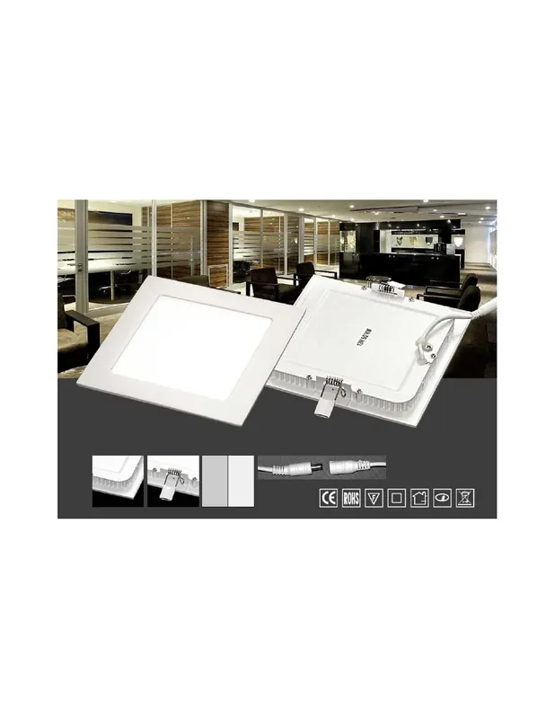 Disponible Ahora Empotrable Cuadrado Led 17 cm Blanco