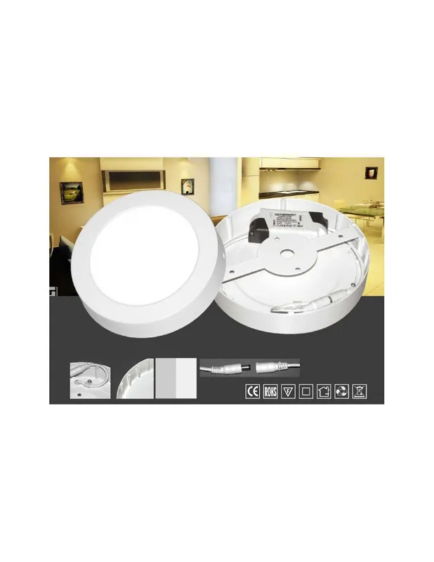 Downlight de Superficie Led 22,5 cm Blanco Directo De Fábrica