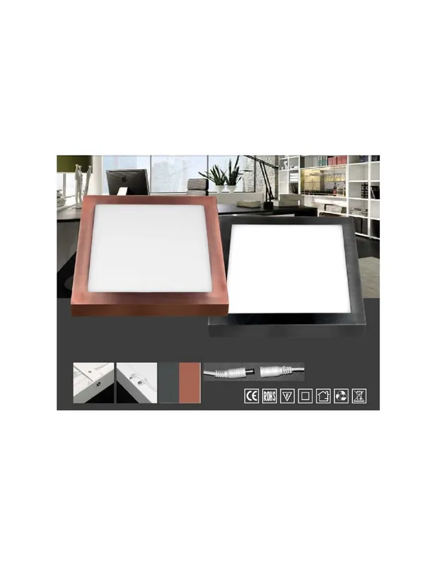 Oferta Downlight de Superficie Cuadrado Led 17 cm Bronce Viejo