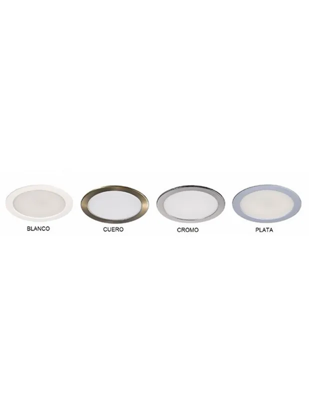 Envío Inmediato Empotrable Downlight Blanco, Cuero, Cromo y Plata CCT