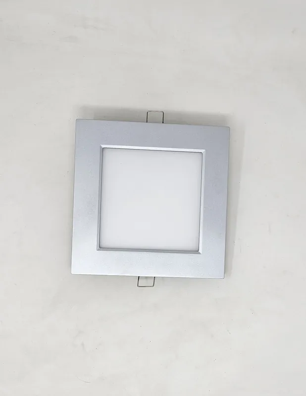 Empotrable Cuadrado Led 20 cm Plata Mejor Precio