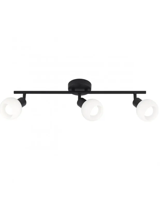 Última Versión Regleta 3 Luces Orientable Negra