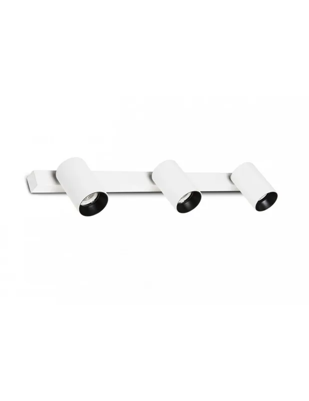 Regleta de 3 Luces de Aluminio Blanco Mayoreo