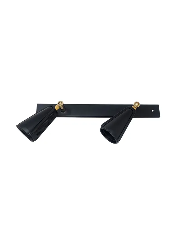Regleta 2 Luces Negro Rótula Oro Rebajas