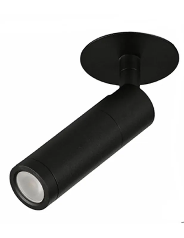 Última Versión Foco Empotrar Negro Cilindro Orientable Reemplazable