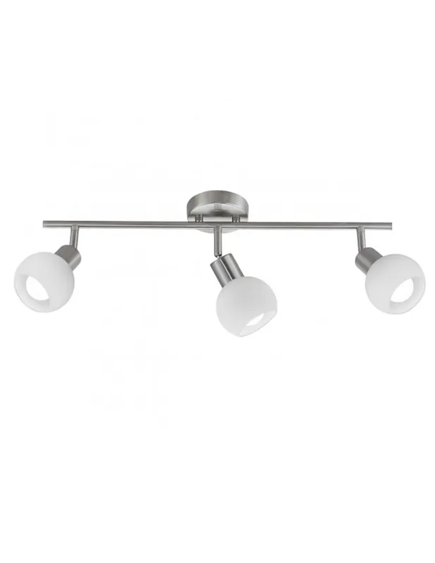 Regleta 3 Luces Orientable Níquel Satinado Pago Seguro