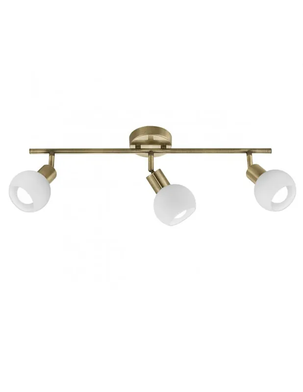Regleta 3 Luces Orientable Dorado Cuero Ordena Ya