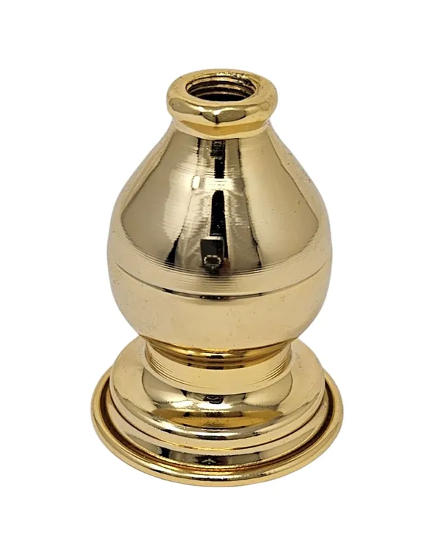 Original Virola Grande Metal Baño Dorado Para Lámparas