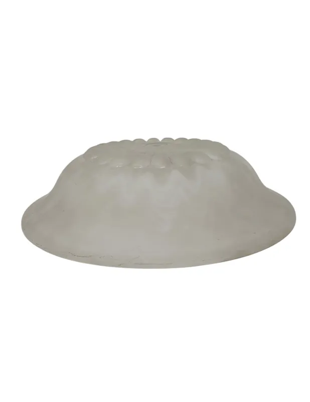 Plato de Cristal Blanco Mármol 35 CM Última Oportunidad
